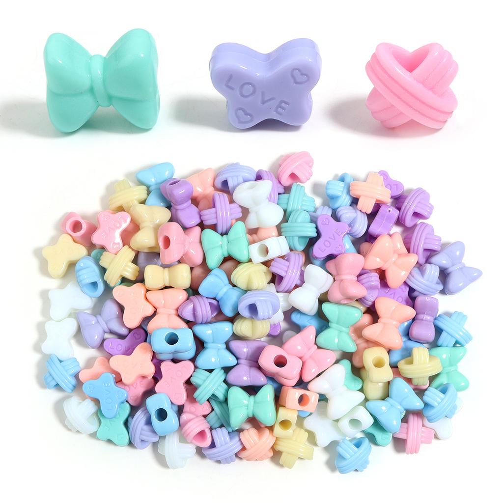 50-100 Stück/Los Mischfarbe Acrylperlen Schmetterling Blume Stern Lose Perlen Meeresbewohner Perlen Für Schmuckherstellung DIY Zubehör