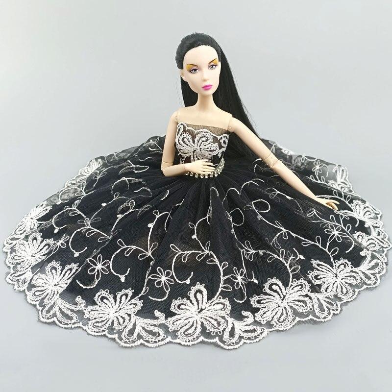 blue dress for baby girl Black and white striped Dress for barbie doll