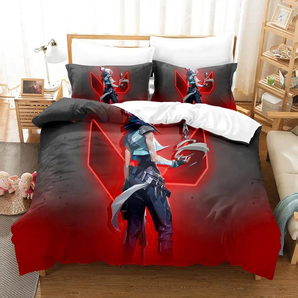 3d Print Game Jett Valorant Bedding Set Single Twin Full Queen King Size Bed Set Adult Kid Bedroom Duvet cover Sets Home Textile