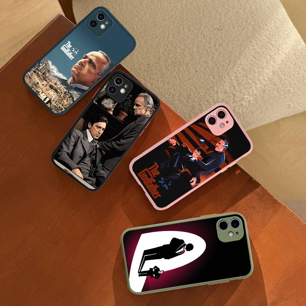 TV T-The Godfather Phone Case For iPhone 16 15 14 13 12 11 Pro Max Plus X XS MAX Black Matte Phone Fundas