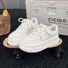 Little White Shoes Women's Autumn 2025 New Thick Baseplate Shoes Versatile Small Inner Height Increase Casual Sports Muffin Shoes