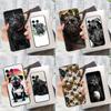 Cute Black Pug Dog Case For OnePlus Nord CE 2 3 4 Lite N20 N30 9 10 Pro 8T 9RT 10T 10R 12 11 12R 13 13R Cover