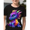 Boys' T-Shirt Realistic 3D Dinosaur Printed Children's Short Sleeved Summer Casual T-Shirt Tops Loose Tees