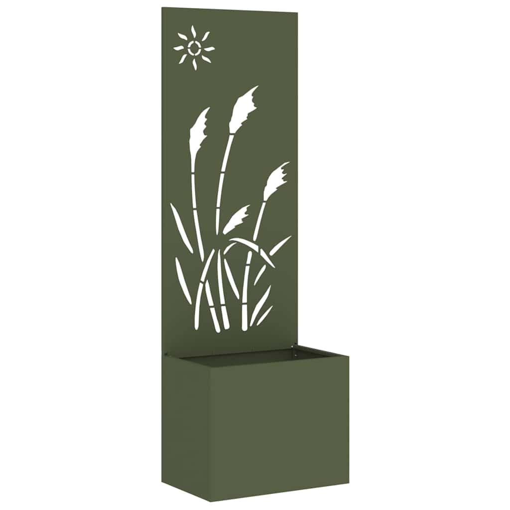 Garden Privacy Screen Canvas Olive Green 50 X 140 Cm