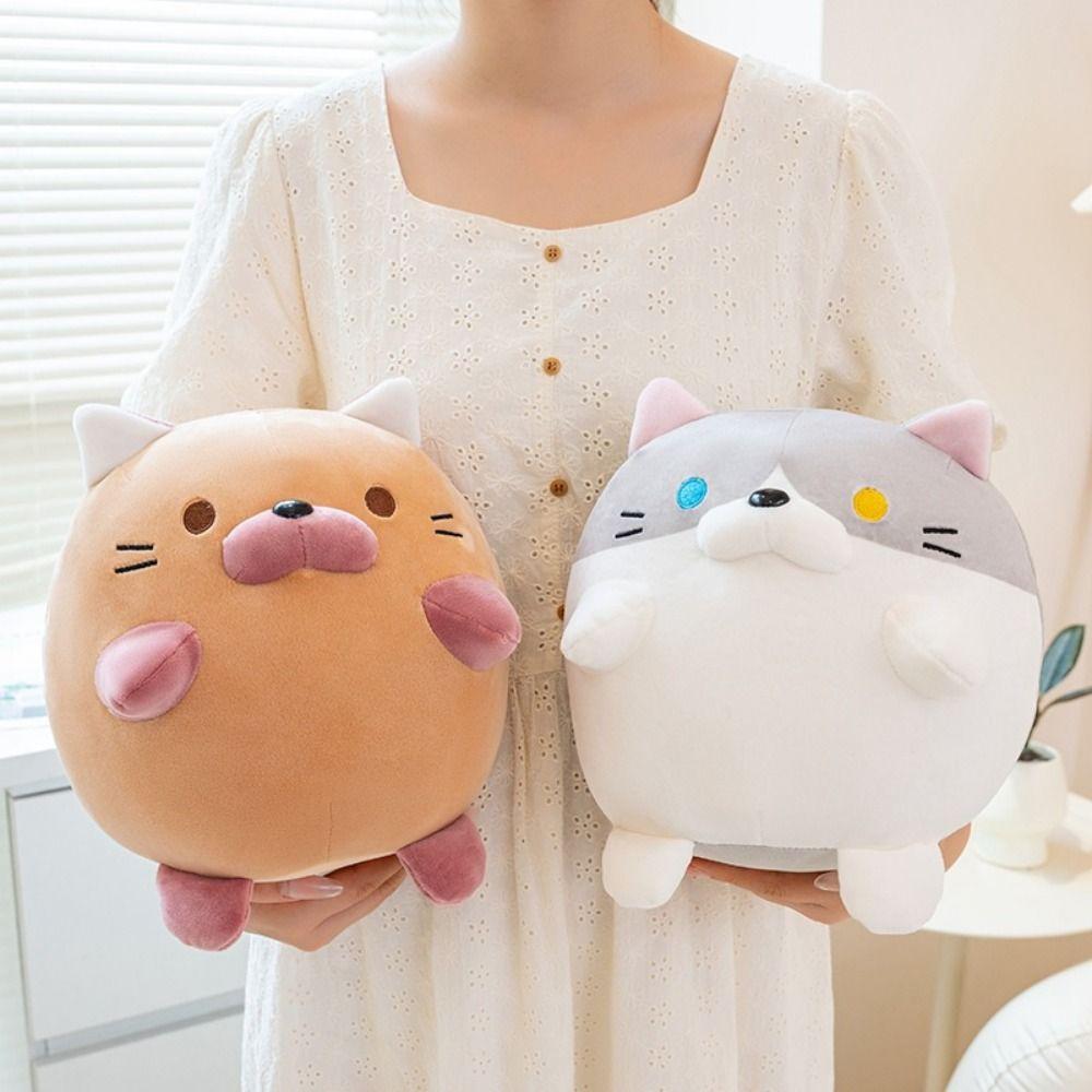 Face Down Kitten Ball Nap Pillow Cat Circular Kitten Ball Plush Pillow  School