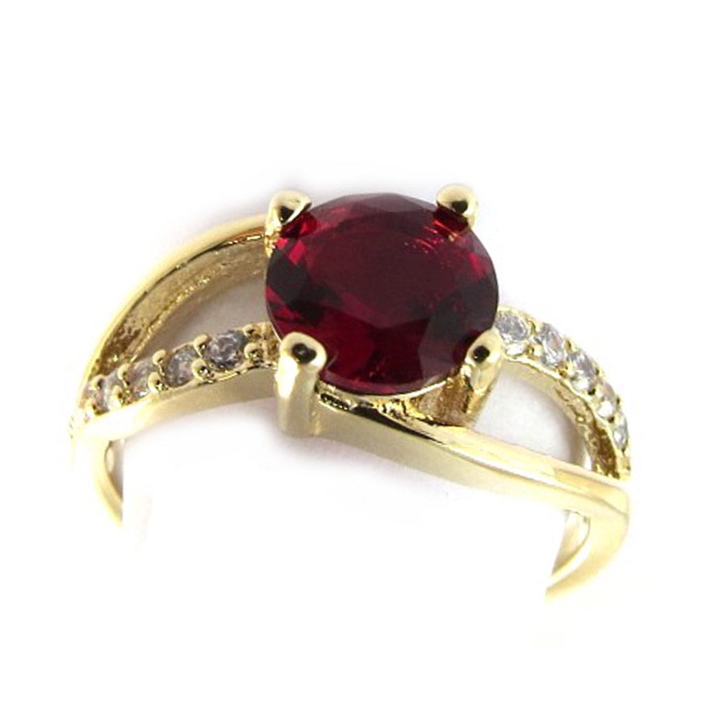 Gold Plated Ring 'Sissi' Golden Red