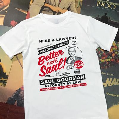 La Serie de Televisión Estadounidense Better Call Saul: La Camiseta de Breaking Bad Es una Camiseta de Manga Corta, Holgada y de Algodón Puro para Hombres y Mujeres
