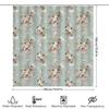 Vintage Retro Yellow Floral Shower Curtain With Pineapple Print Decorative Waterproof Bath Mat Set For Home Bathroom Accessories