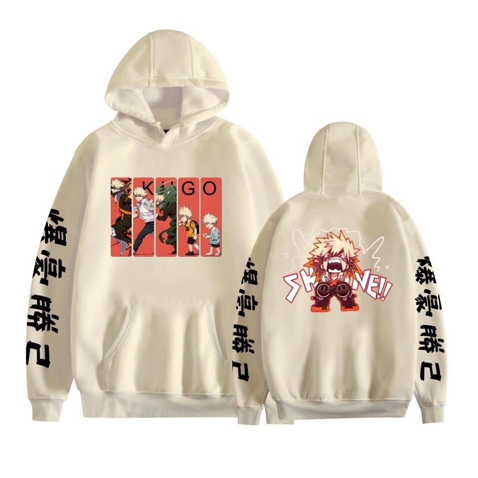 Mens Womens Hoodie My Hero Academia Anime Hoodies Streetwear Harajuku Casual Printed Hooded Pullover Sweatshirts