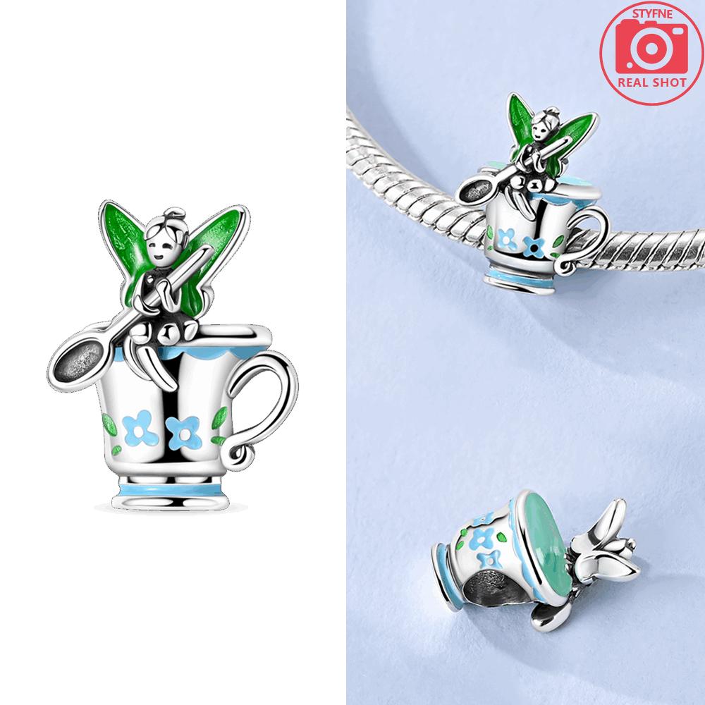 Anniversary Original Copper Pink Roses Sunflowers Tulips Flower Spirit Charms Beads Fit Bracelet Women Diy Fine Gift Jewelry