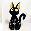 Cartoon Black Cats Desk Clock With Quiet Movement For Kids Room Decors And Modern Homes Office Acrylic Design Wall Clock
