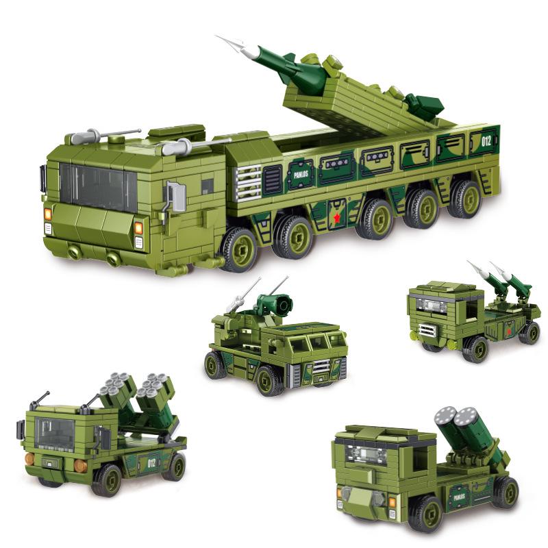 Panlos Bricks 633210 Military Tank Toy for Boys - Educational 4-in-1 Children s Gift