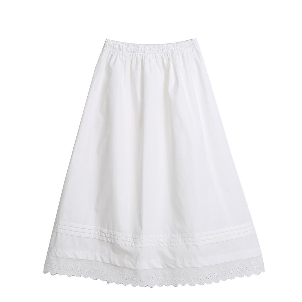 Girls' Autumn Lace Two-Piece Set: Long-Sleeve Top and Skirt for Children