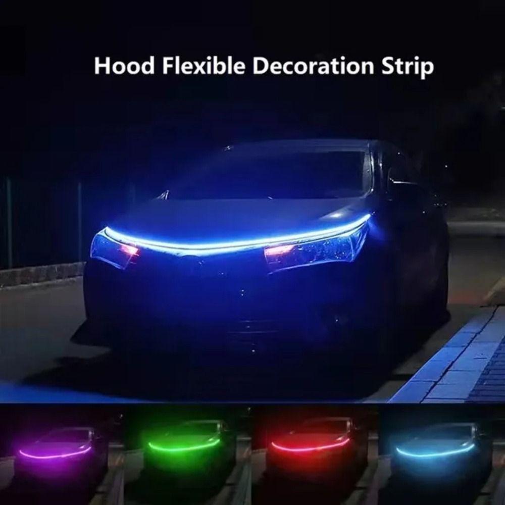 12V Engine Hood Guide Light Waterproof Car Running Light Ambient Lamp