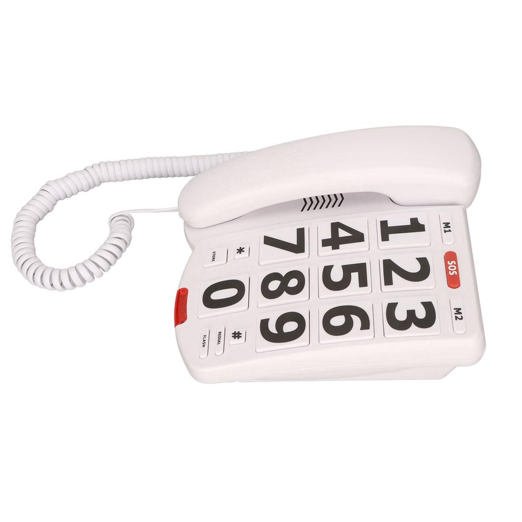 Big Button Telephone Large Adjustable Volume Last Number Redialing Corded Landline