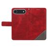 For iPhone 17 Air Leather Case Geometric Line Design Wallet Phone Cover with Wrist Strap
