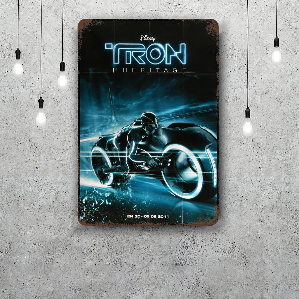 MINISO Tron Metal Signs Wall Decor Vintage Tin Signs Captain Metal Poster Decor for Bar Pub Club Wall Decoration