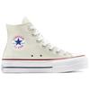 Converse Chuck Taylor All Star Lift Platform Archive Stars Comfortable and Versatile High-top Canvas Shoes for Women in White