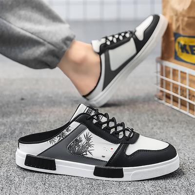 Taglie Grandi 46 47 Mocassini Senza Schiena in Pelle Pantofole Mezza Scarpa da Uomo Muli Scarpe Casual da Uomo Ciabatte da Uomo Scarpe Piatte da Uomo Slip-On