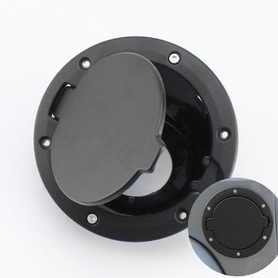 Dla Jeep Wrangler JK 2007-2018 czarna stal nierdzewna + ABS pokrywa zbiornika paliwa gazowego