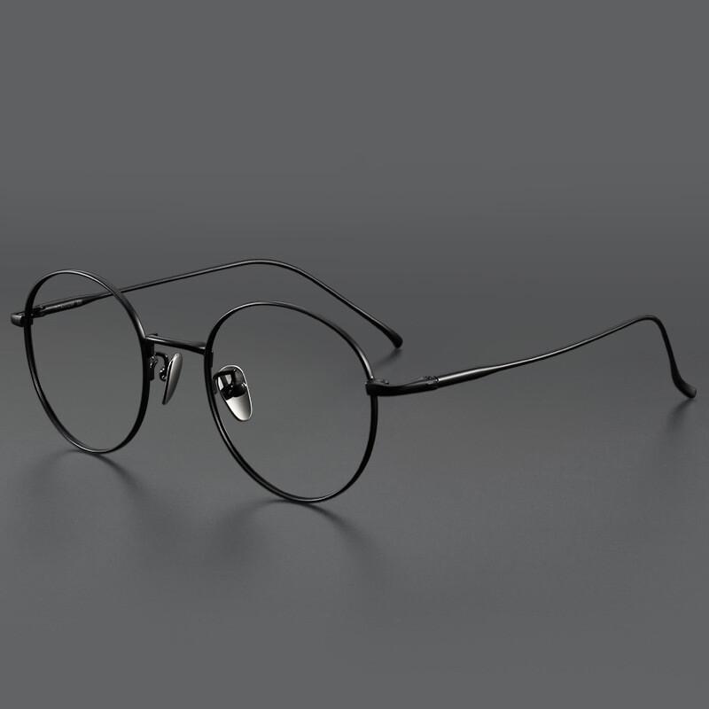 Vintage Bequeme Myopie Brille Mode Runde Reine Titan Brillen Luxus Korrektur Presbyopie Brillen