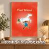 Pippi Longstocking Custom Name Text 5D Diamond Painting Kit DIY Full Drill Diamond Art Decoration