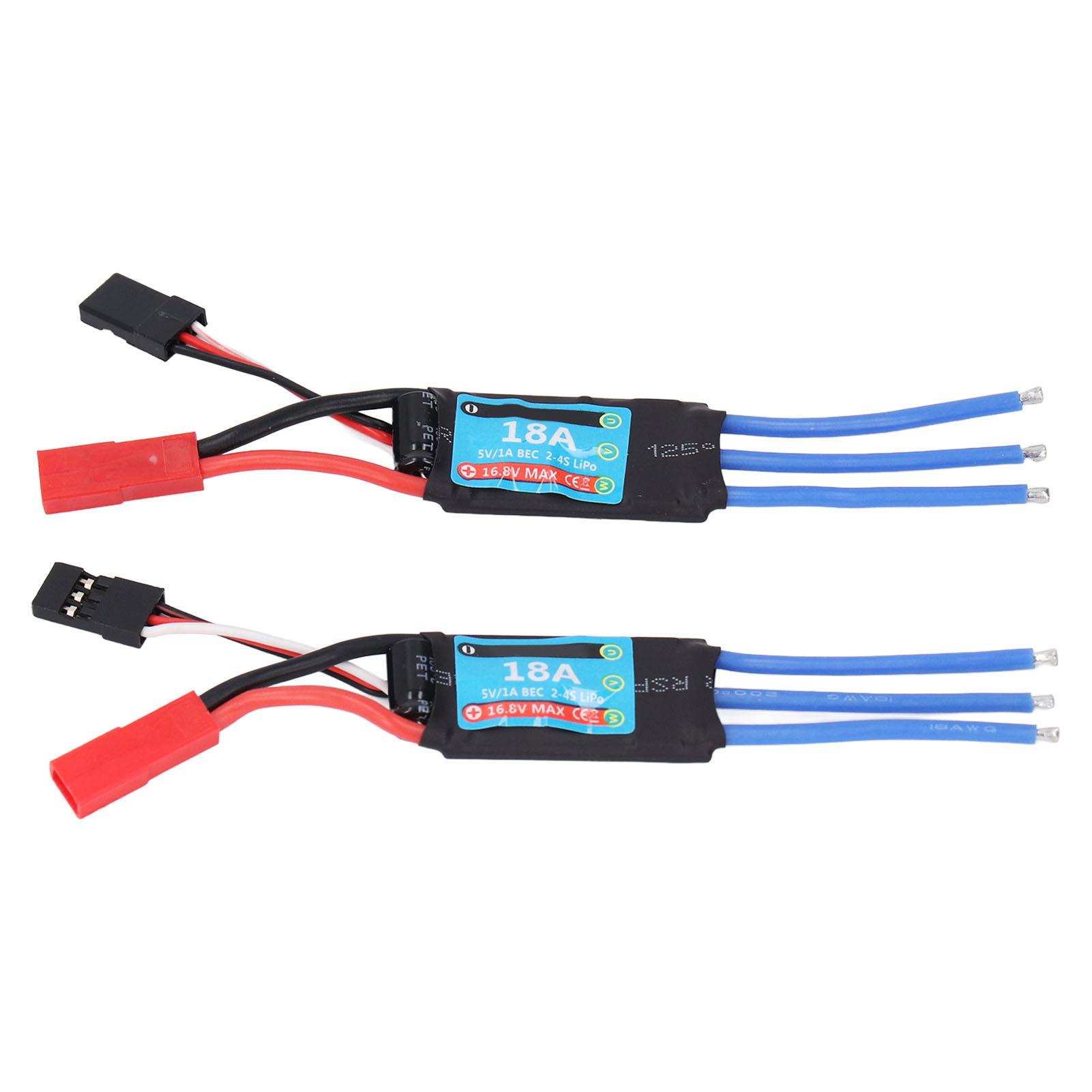 

2pcs RC Car Brushless ESC 18A Multiple Protection RC Electronic Speed Controller for Wltoys 124