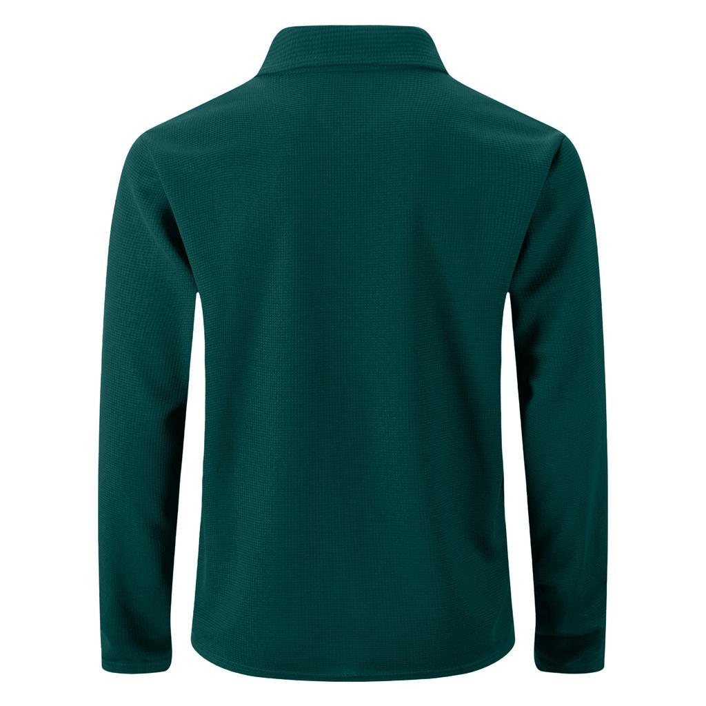 Men's Casual Oversized Solid-Color Pocket Zipper Long-Sleeve Jacket