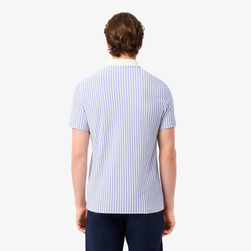 [lacoste] Men's Golf Striped Graphic Polo Shirt DH4803-55NA7I