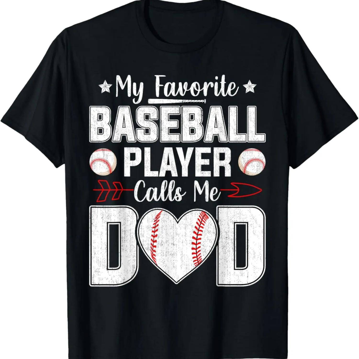 My Favorite Baseball Player Calls Me Dad Father s Day T-Shirt XXXXXL чёрный