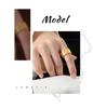 Personalized Engraved Geometric Titanium Steel Ring