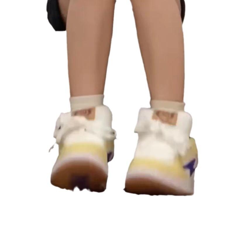 Original Niche Milk Yellow Lightning Shoes Bread Shoes Women's Original Versatile Low-top Board Shoes Women's Retro Casual Shoes