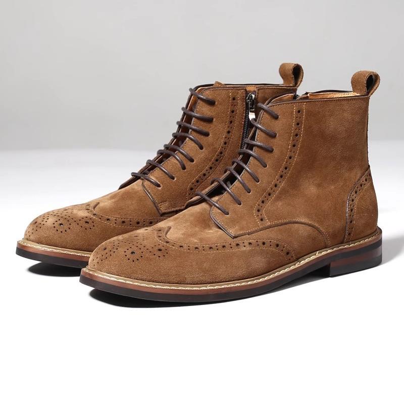 Autumn Winter Mens Chelsea Boots Cowhide