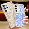 Stripe Pattern Diamond Case For Samsung Galaxy S25 Edge S23 FE S24 Ultra A56 A55 A54 A36 A35 A15 A16 A25 A53 5G Soft Phone Cover