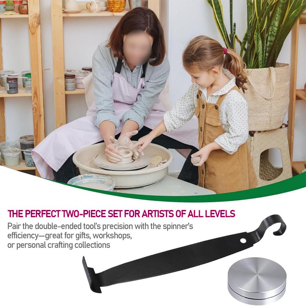 Dual-Head Pottery Tools Set Pottery Trimming Tool Professional Clay Modeling Tool Iron Sculpture Tool Clay Carving Pottery DIY