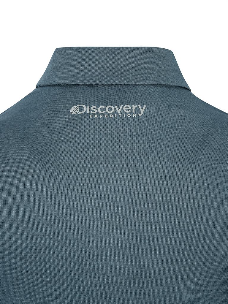 DISCOVERY EXPEDITION Men'S Raglan Uv Protection Polo Shirt (Navy)