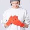 Ryuzu Knit Hand Warmers for Smartphone Gray [shesay] 3-Finger Mittens, Women, Compatible, Fingerless, Warm, Windproof,