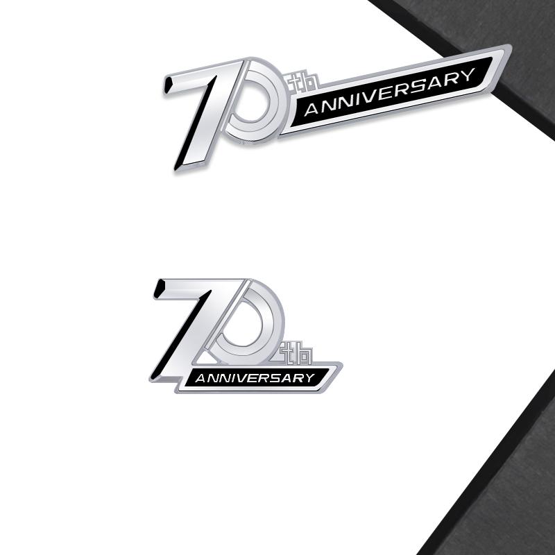70TH ANIVERSARY BADGE Emblem 3D Sticker ABS Badge For LJ76 LJ78 LJ79 LC200 LC300 FJ150 LAND CRUISER TOYOTA Body Decoration