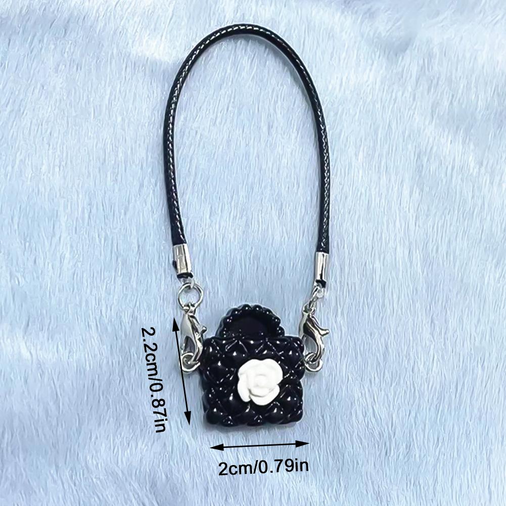

Кукольный домик Мини Модель Камелия Черно-белая Сумка Подвеска на шею Аксессуары Подвеска для куклы Аксессуары 01#
