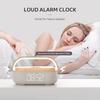 2500mAh Bluetooth Speaker with Wireless Charger FM Radio Dimmable Light Portable Dual Speaker for Bedroom Office Christmas Gifts