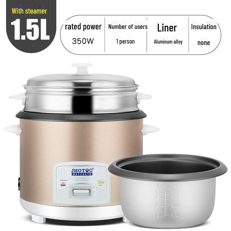Compact Multi-Function Rice Cooker for Single-Person Use - Genuine Steaming Pot