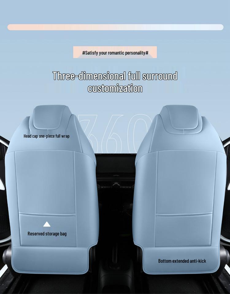 Coway Perforated Leather Car Seat Cushion for All Seasons - Full Surround & Compatible with Electric Seats