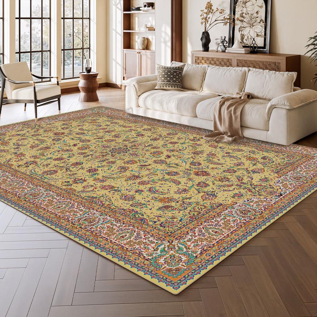 Nordic Ethnic Large Carpet for Living Room Decoration Home Sofa Coffee Tables Washable Rug American Retro Bedroom Non-slip Mat