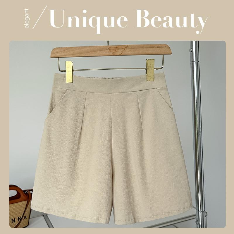 YYFS Women's Fashion Casual Solid Color Print High Waist Sport Shorts