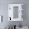 Bathroom Mirror Cabinet - vidaXL - White - MDF - Contemporary - Design