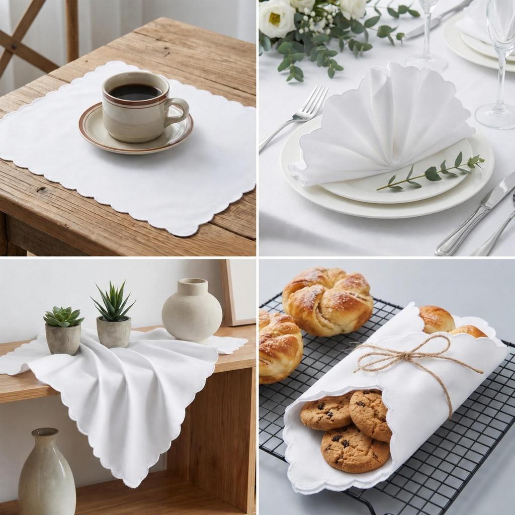 7 Pieces Reusable Cotton Hanky Breathable Handkerchiefs Soft for Quick Cleanups