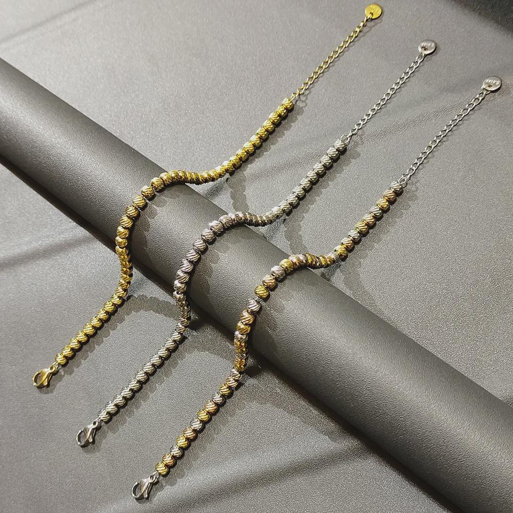 Bransoletki koralikowe AMZ ze stali nierdzewnej: Trwała, odporna na blaknięcie, wysokiej jakości, zmywalna biżuteria damska