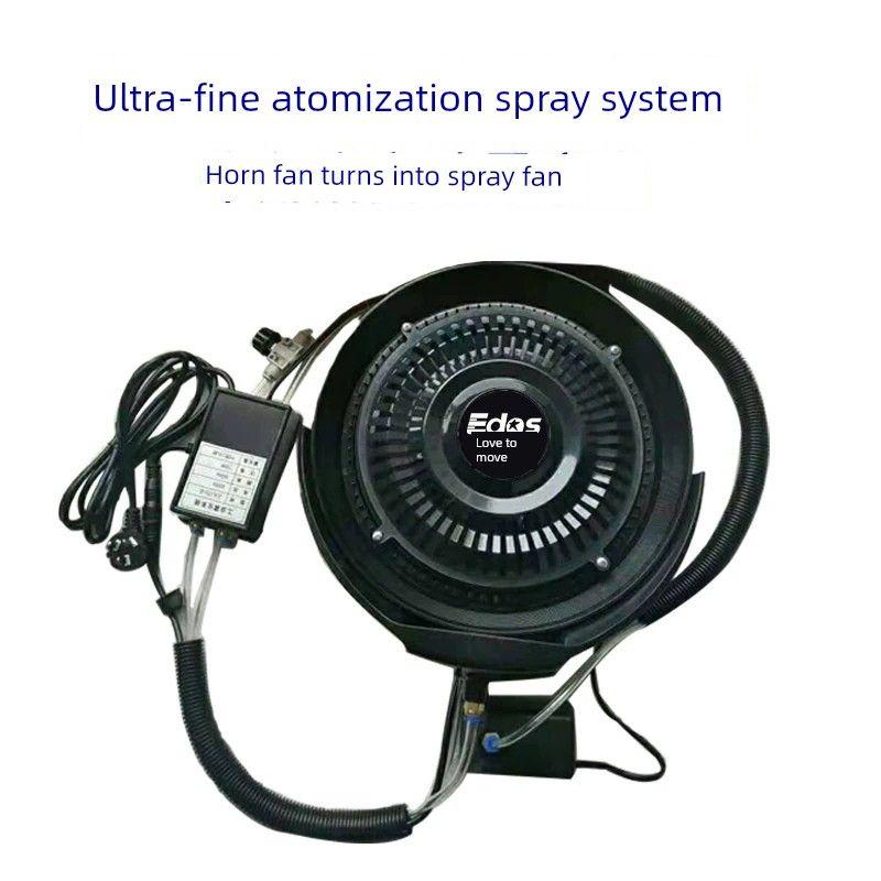 Cooling, Water Misting, Water Cooling, Humidification, Wall-Mounted, Remote-Controlled, Wall-Mounted Electric Fan with Strong Wind and Water Addition Special Spray System for Horn Fan (Luxury Version)