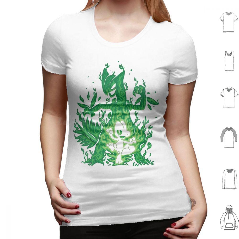 Silhouette : Grass Lizard Evolution T Shirt Big Size 100% Cotton Silhouette Evolution Generation 3 Pókèmón P ? K ? Chü Tr ? ? ?