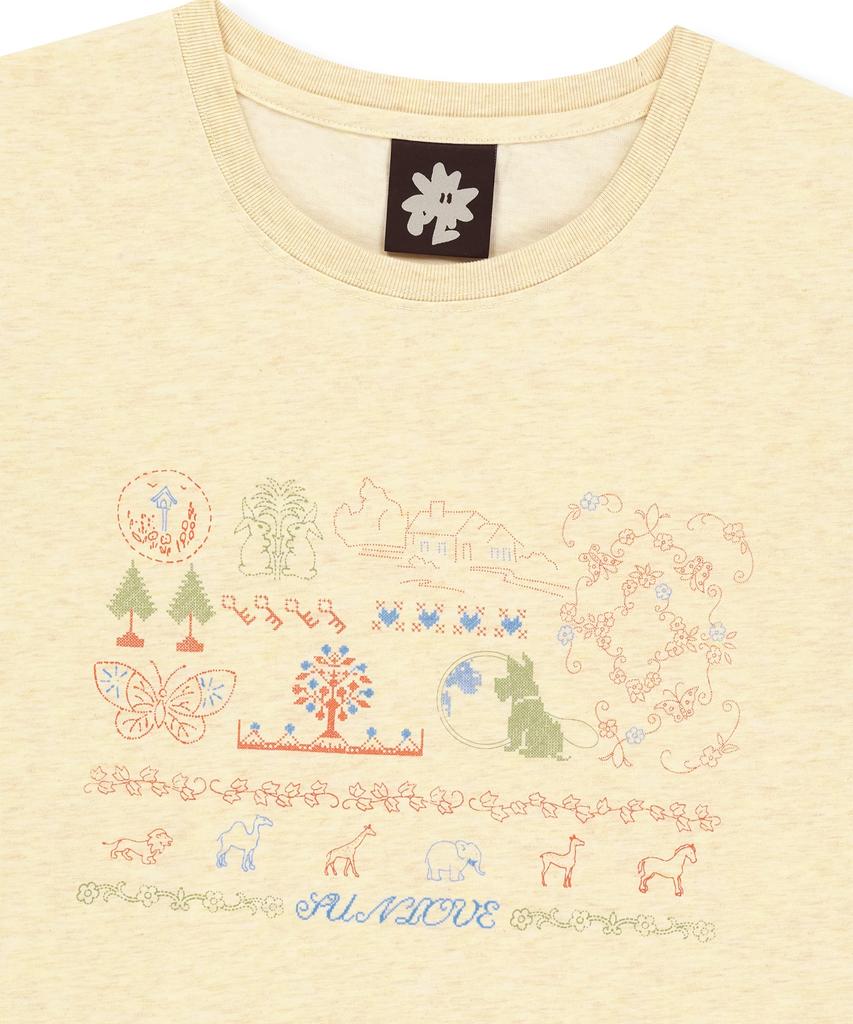 Sun Love W Nature Sampler Tee Heather Yellow